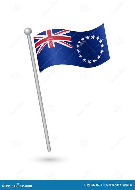 Cook Islands flag stock vector. Illustration of spirit - 258324538