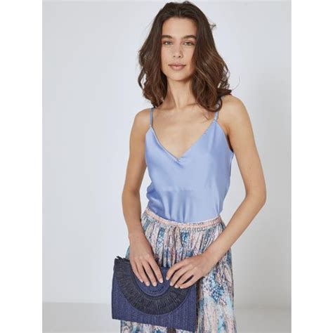 Lingerie σατέν σε μπλε ανοιχτό Celestino