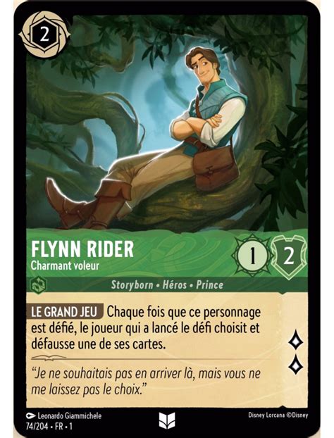 Fr Lorcana Premier Chapitre Carte Flynn Rider Charmant