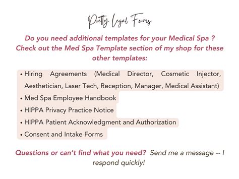 Medical Spa Social Media Policy Template, Med Spa Employee Social Media