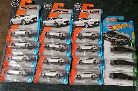Matchbox And Hot Wheels Tesla Model S Lot Of