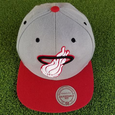 Mitchell & Ness Grey and Red Ball-sports | Depop