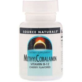 Метилкобаламін, Вітамін В12, 5 мг, Смак Вишні, MethylCobalamin Vitamin ...