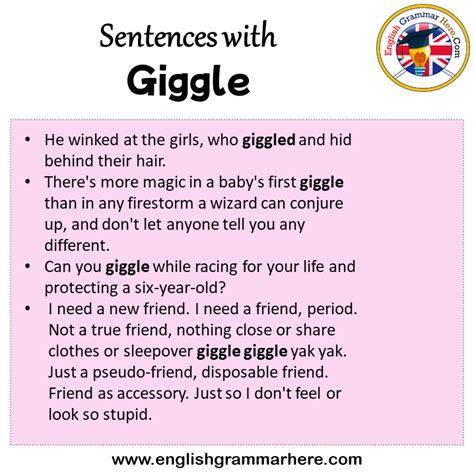 Giggle In A Sentence In English Archives English Grammar Here