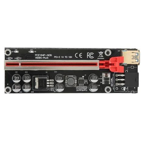 YEN Carte Riser PCIE 8 Condensateurs Fermes Puissant Anti Interférence