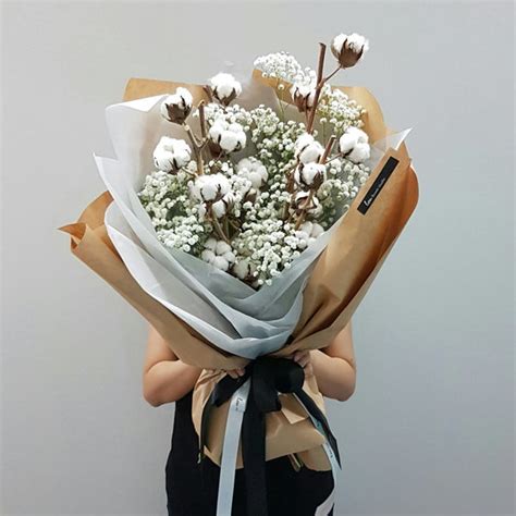 Cotton Blooms Bouquet Lou Flower Studio