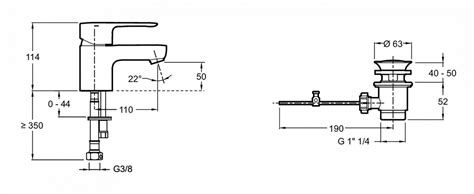 Смеситель Jacob Delafon July E16027-4D-CP для раковины с донным ...