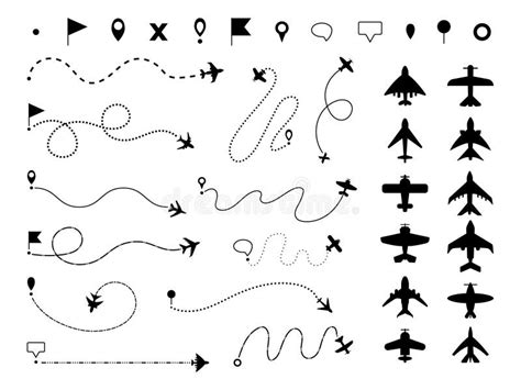 Aircraft Routes World Map Vector Illustration Stock Vector