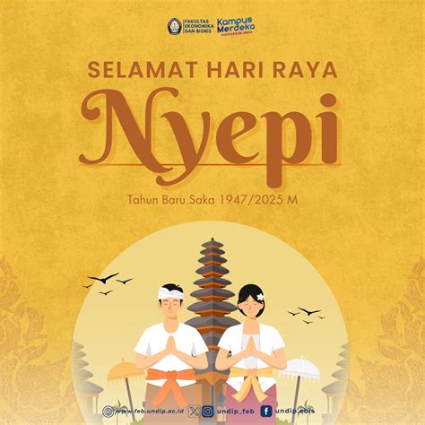 undip selamat hari raya nyepi  saka fakultas ekonomika  bisnis