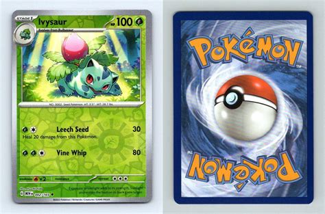 Ivysaur Scarlet Violet Pokemon Reverse Holo Uncommon