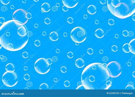 Soap Bubbles On A Blue Background Stock Photos - Image: 22359123