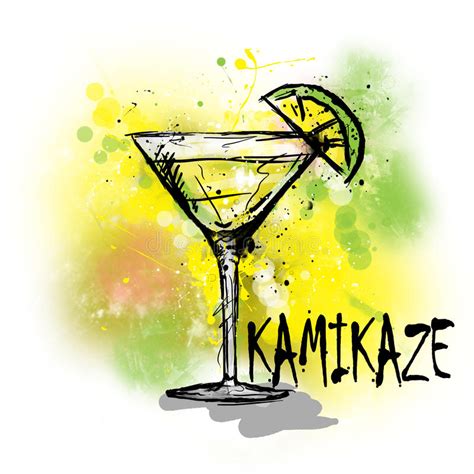 Hand Gezeichnete Illustration Des Cocktails Stock Abbildung