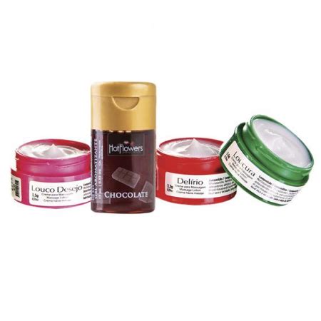 Kit Sedução Cosméticos Hot Flowers Le Lingerie
