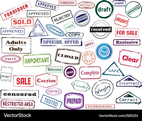 stamp prints royalty  vector image vectorstock