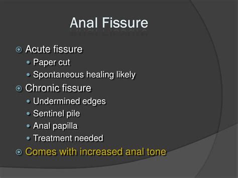PPT Anal Fissure What When Why PowerPoint Presentation Free