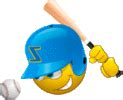 Major League baseball player emoticon | Emoticons and Smileys for ...