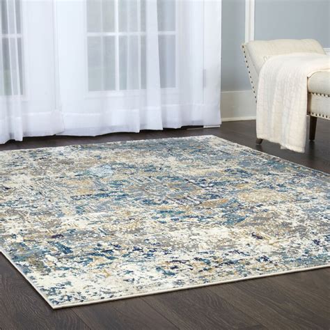 Shabbychic Heritage Cotton Bluebeige Area Rug And Reviews Wayfair