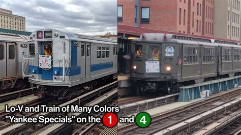 NYCT Subway NYTM Lo V And TOMC Action On The 1 And 4 Lines For Yankee