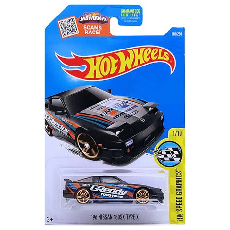 Модель автомобиля Nissan SX Type X Черно синяя HW Speed Graphics Hot Wheels DHX