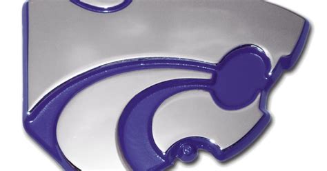 Kansas State Purple Chrome Emblem Elektroplate