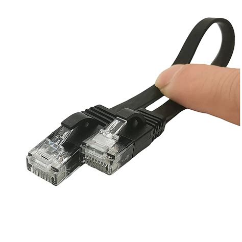 Ultra Short 02m 05m Cable Cat6 Flat Utp Ethernet Network Cable Rj45 Patch Lan Cable Black