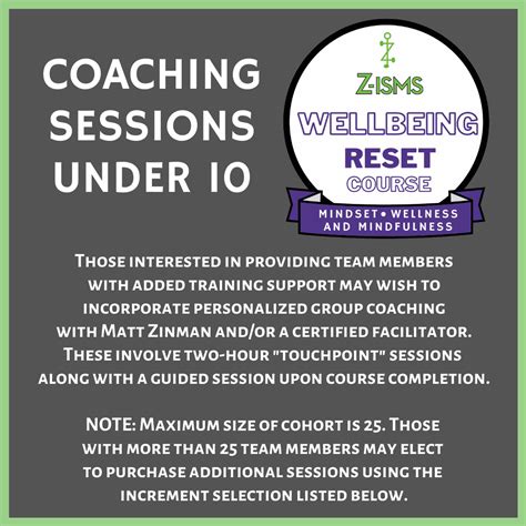 Wellbeing Reset Consultation Under 10 Team Members Matt Zinman Z Isms