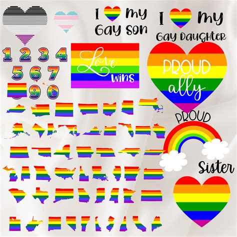 Lgbtq Svg Bundle Lgbt Svg Pride Svg Gay Pride Svg Lgbt Quotes Svg Rainbow Svg Gay Svg