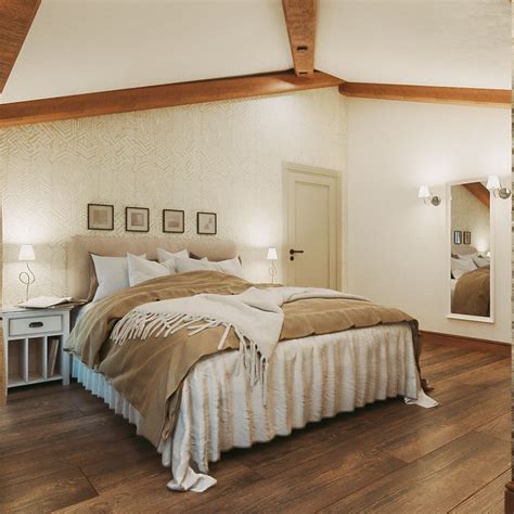 Спальня в загородом доме в Ленобласти