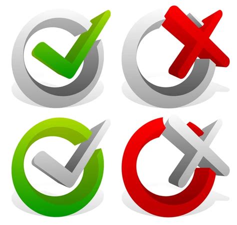 Check Mark And Cross Set Stock Vector Image By Vectorguy