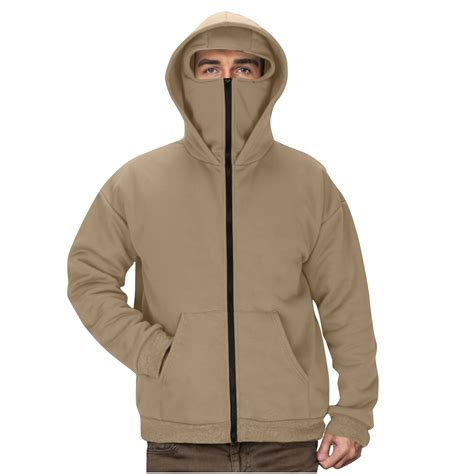 APEXFWDT Men's Mask Hooded Gym Workout Sweatshirt Lightweight Long