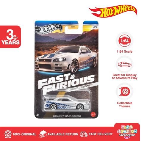 Hot Wheels Rápido Y Furioso 2024 Brian O Conner Nissan Skyline Gt R BNR34 Shopee México
