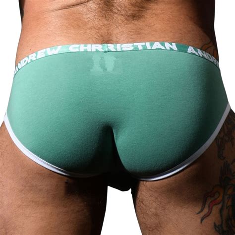 Andrew Christian Almost Naked Fly Tagless Briefs Sage INDERWEAR