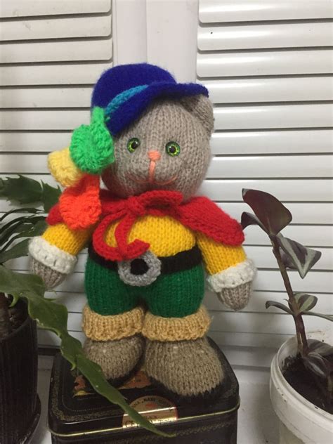 Кот в сапогах – игрушка спицами. Работа Светланы Куртаковой, Вязаные ...