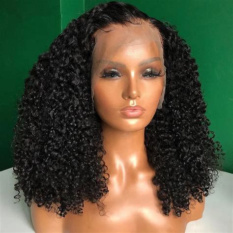 Mongolian Afro Kinky Curly Wig 400 High Density Virgin Cuticle Aligned