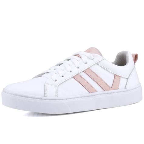 Tênis Julia Casual Feminino em Couro Mr Gutt Branco Ref V6F Branco Nude