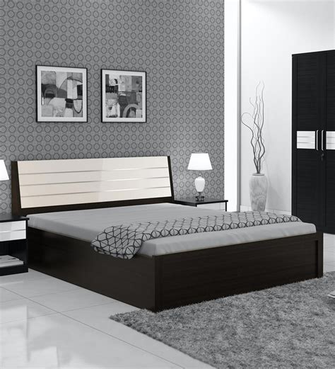 Buy Kosmo Viva Queen Size Bed In Natural Wenge Finish With Box