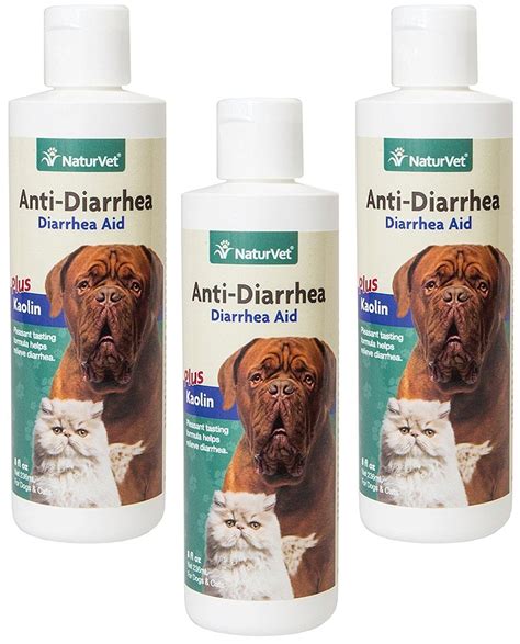 3 Pack Naturvet Anti Diarrhea Plus Kaolin Liquid For Dogs And Cats