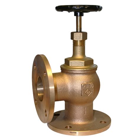 Bronze Globe Valve Angle Pattern Flanged PN16 Leengate Valves