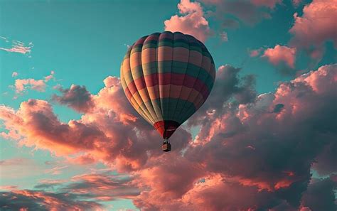 Premium AI Image Easter Egg Hot Air Balloon Soaring