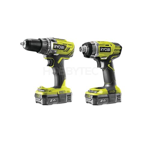 Ryobi R18DDID-220S aku kombo sada (R18DD3 + RID1801 + 2x 2,0 Ah baterie ...