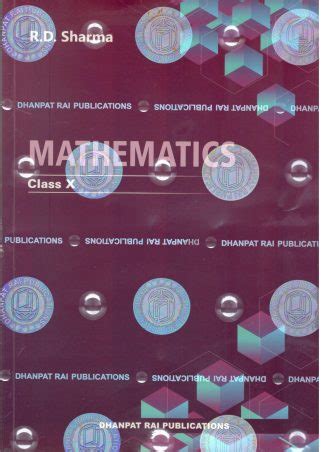 RD Sharma Mathematics For Class 10 By Dhanpat Rai 2024 25 Set Of 2