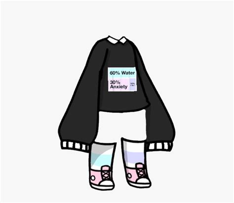Pastel Anxiety Goth Aesthetic Sweater Black Gachalife Goth