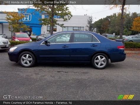 Eternal Blue Pearl 2003 Honda Accord EX Sedan Black Interior