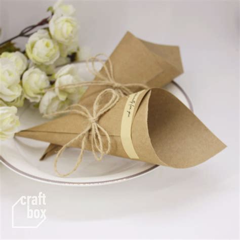 Кулек крафт/белый – Craftbox – Крафтбокс – Крафт коробки – Крафтовая ...