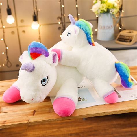 Lovely Rainbow Unicorn Plush Pillow | Giant Horse Stuffed Animals