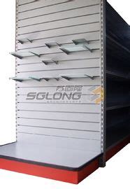 Double Sided Supermarket Display Racks System Metal Store Shelving