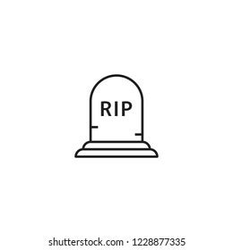 Tombstone Grave Rip Icon Stock Vector Royalty Free 1228877335