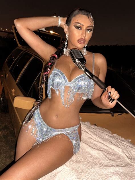 SHEIN Swim SXY Conjunto De Bikini Con Flecos De Lentejuelas Brillantes Sujetador Push Up Y