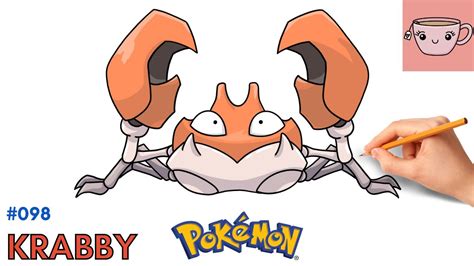 How To Draw Krabby Pokemon 098 Cute Easy Step By Step Drawing