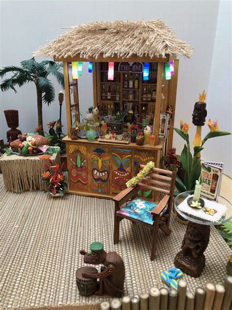 Dollhouse Miniature Tiki Bar Tiki Bar Ocean Themed Bedroom Mini